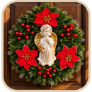 Anjo da Guarda com Florais Vermelhos 40cm - Santo Floral®