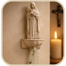 Porta Água Benta Santa Rita + Terço Perolado®