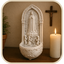 Porta Água Benta Nossa Senhora de Fátima em Resina®