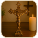 Crucifixo de Mesa Dourado em Resina 28cm®