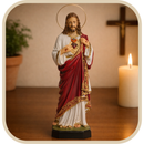 Imagem Sagrado Coração de Jesus 20cm Resina C/ Auréola - Decoração com Fé®