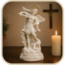 Imagem São Miguel Arcanjo 20cm em Resina C/ Auréola - Decoração com Fé®