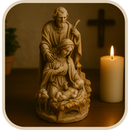 Presépio Sagrada Família Marmorizado 26cm®