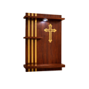 Móvel Oratório Amadeirado e Dourado com Iluminação®