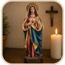 Imagem Sagrado Coração de Maria 20cm Resina - Decoração com Fé®