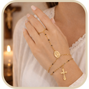 Pulseira Anel com Medalha de Nossa Senhora das Graças e Crucifixo®