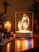 Luminária Jesus Cristo e Anjinho - Lumifé®