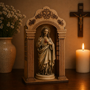 Kit Capela + Imagem Sagrado Coração de Jesus Marmorizado 22cm®