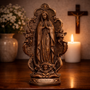 Imagem Nossa Senhora de Guadalupe 20cm em Resina Cor Madeira - Decoração com Fé®