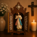 Kit Capela com Iluminação + Imagem Jesus Misericordioso em Resina 30cm®