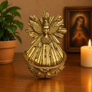 Porta Água Benta Divino Espírito Santo Dourado em Resina®