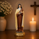 Imagem Santa Terezinha Barroca com Auréola 20cm em Resina®