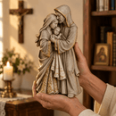 Imagem Sagrada Família Marmorizado 30cm - Decoração com Fé®
