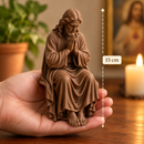 Imagem Jesus Cristo em Oração Marrom 15cm - Borda Santa ®