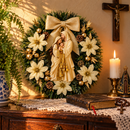 Sagrada Família com Florais Dourados 30cm - Santo Floral®