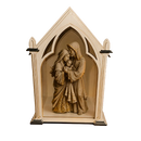 Kit Capela com Acrílico e Sagrada Família Marmorizada 32cm®