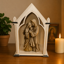 Kit Capela com Acrílico e Sagrada Família Marmorizada 32cm®