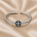 Bracelete Medalha de São Bento em Aço Inox 316L®