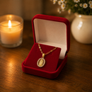 Colar Nossa Senhora de Fátima Banhado a Ouro com Zircônias®