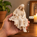 Imagem Jesus Cristo com Cordeiro 15cm - Borda Santa ®